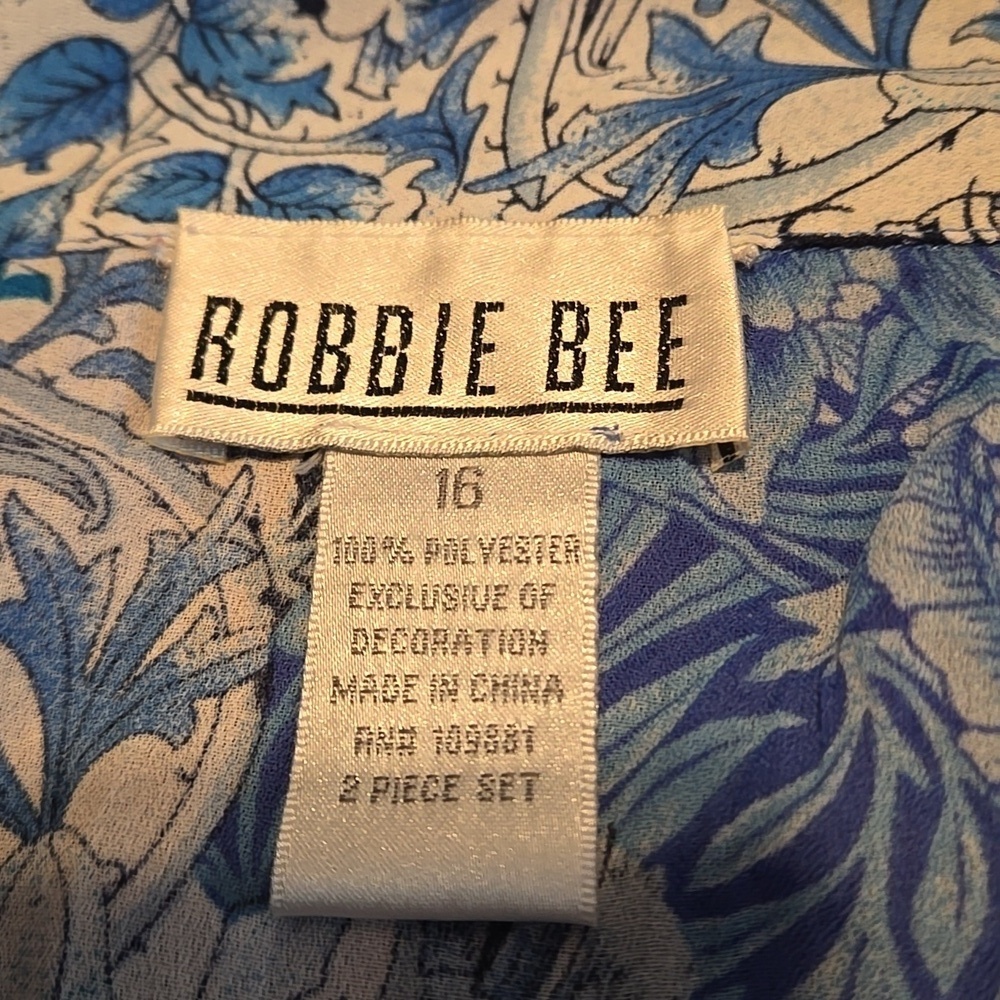 Robbie Bee Ruffle Front Button Up Blouse Flutter Sleeves Lace Trim Women size 16 - Picture 6 of 11